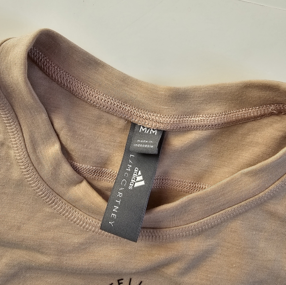 Adidas by Stella McCartney M Women's Light Pink Long Sleeve Crop Top - Picture 5 of 5